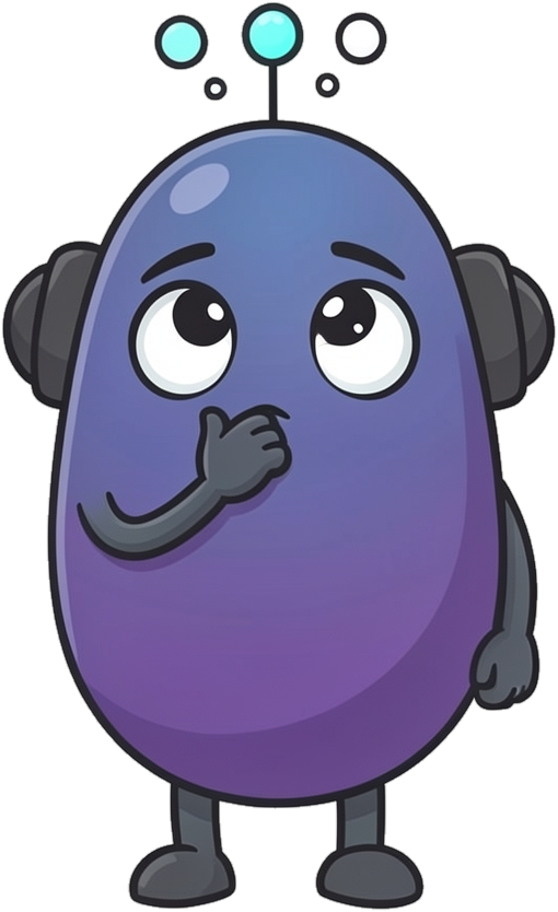 MyScribe AI mascot thinking